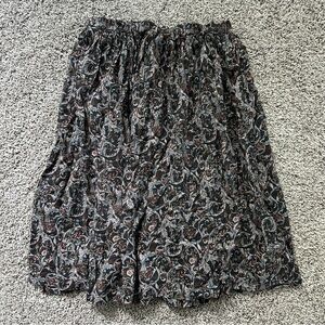 Vintage Ann Taylor Baroque Floral Midi Skirt